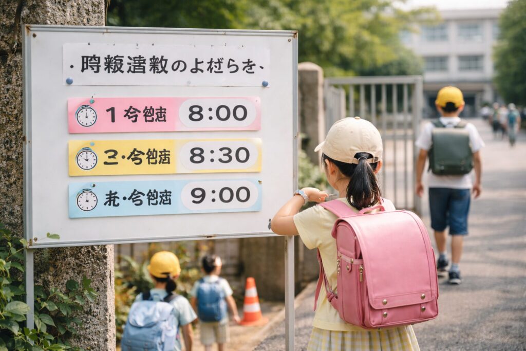 時差登校の小学校事情のイメージ画像