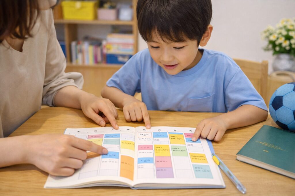 習い事の時間の組み方のイメージ画像