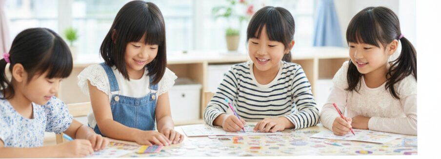 令和の小学生のシール交換事情を表す画像