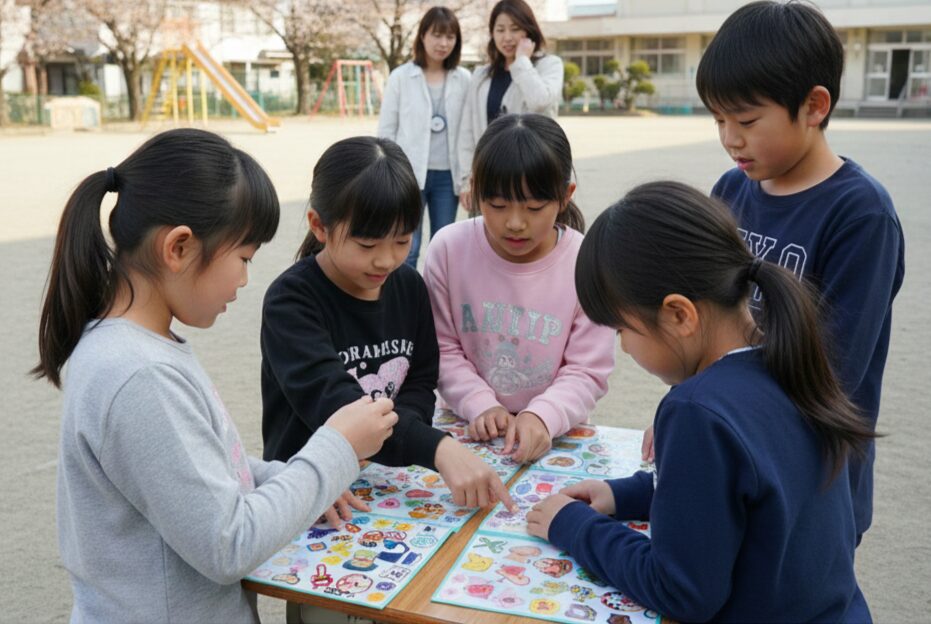 小学生のシール交換の基本と親が感じやすい不安を表した画像