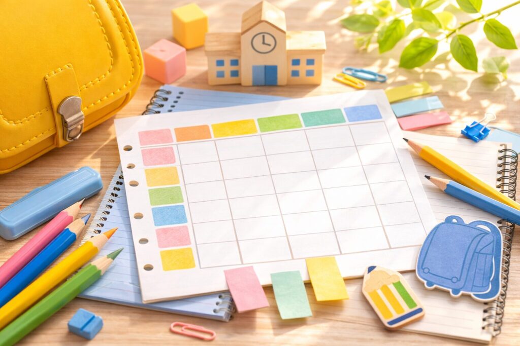 小学校1年生の時間割の全体像のイメージ画像